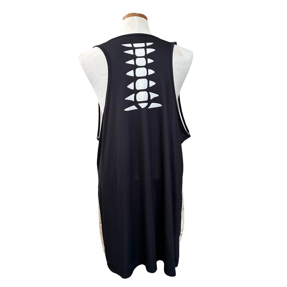 Sugar Skull Tank Dress 5XL Plus Cutout Spine Back Gothic Dia De Los Muertos Rose - Picture 7 of 10